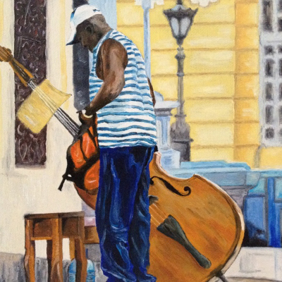 man with doublebass